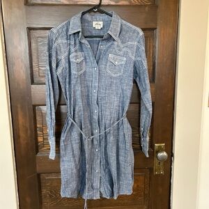 Denim Blue Shirt Dress